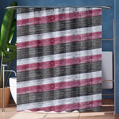 Vintage Vibrant Stripes Pattern Print Design Shower Curtain 60  X 72  (medium) 