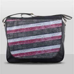 Vintage Vibrant Stripes Pattern Print Design Messenger Bag by dflcprintsclothing