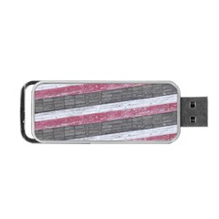 Vintage Vibrant Stripes Pattern Print Design Portable Usb Flash (two Sides) by dflcprintsclothing