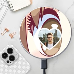 Personalized Anime Eye Name Wireless Fast Charger - Wireless Fast Charger(White)