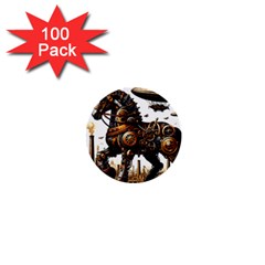 Steampunk Horse Punch 1 1  Mini Buttons (100 Pack)  by CKArtCreations