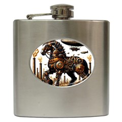 Steampunk Horse Punch 1 Hip Flask (6 Oz) by CKArtCreations