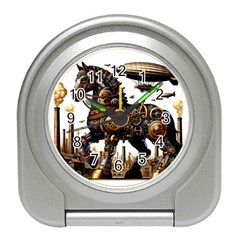 Steampunk Horse Punch 1 Travel Alarm Clock by CKArtCreations