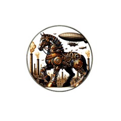 Steampunk Horse Punch 1 Hat Clip Ball Marker by CKArtCreations