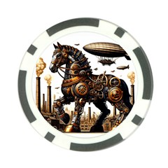 Steampunk Horse Punch 1 Poker Chip Card Guard by CKArtCreations