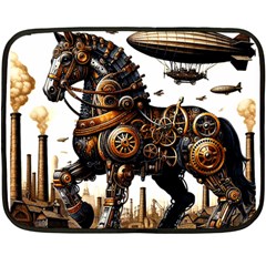 Steampunk Horse Punch 1 Fleece Blanket (mini) by CKArtCreations