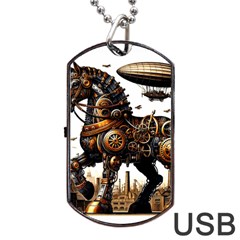 Steampunk Horse Punch 1 Dog Tag Usb Flash (two Sides) by CKArtCreations