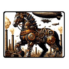 Steampunk Horse Punch 1 Two Sides Fleece Blanket (small) by CKArtCreations