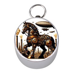 Steampunk Horse Punch 1 Mini Silver Compasses by CKArtCreations