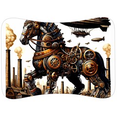 Steampunk Horse Punch 1 Velour Seat Head Rest Cushion by CKArtCreations