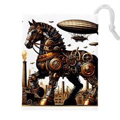 Steampunk Horse Punch 1 Drawstring Pouch (5xl) by CKArtCreations