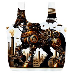 Steampunk Horse Punch 1 Full Print Recycle Bag (xxl) by CKArtCreations