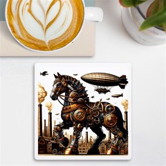 Steampunk Horse Punch 1 Uv Print Square Tile Coaster  by CKArtCreations