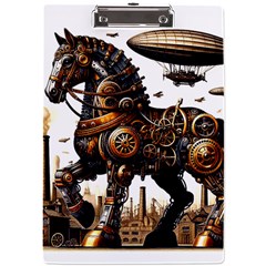 Steampunk Horse Punch 1 A4 Acrylic Clipboard by CKArtCreations