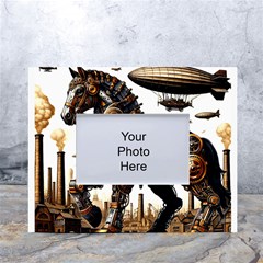 Steampunk Horse Punch 1 White Tabletop Photo Frame 4 x6  by CKArtCreations