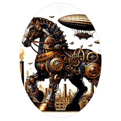 Steampunk Horse Punch 1 Uv Print Acrylic Ornament Oval by CKArtCreations