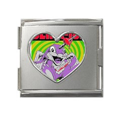 Blink 182 Mega Link Heart Italian Charm (18mm)