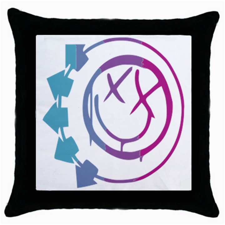 Blink 182 logo Throw Pillow Case (Black)