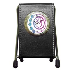 Blink 182 Logo Pen Holder Desk Clock by avitendut