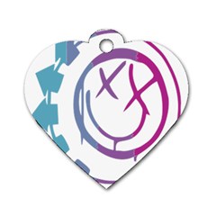 Blink 182 Logo Dog Tag Heart (one Side)