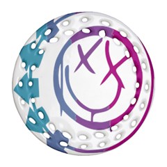 Blink 182 Logo Round Filigree Ornament (two Sides) by avitendut