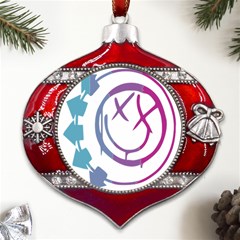 Blink 182 Logo Metal Snowflake And Bell Red Ornament by avitendut