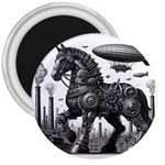 Steampunk Horse  3  Magnets Front