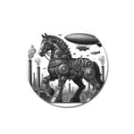 Steampunk Horse  Magnet 3  (Round) Front