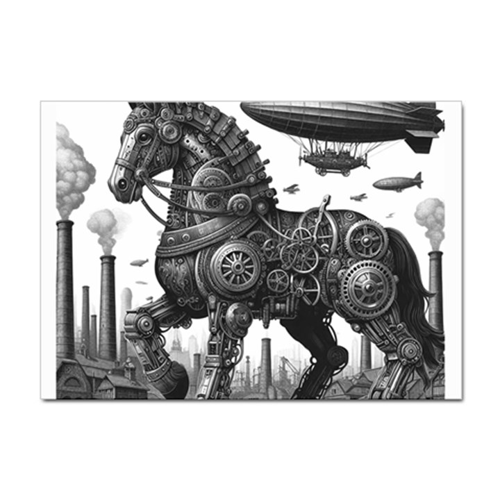 Steampunk Horse  Sticker A4 (10 pack)