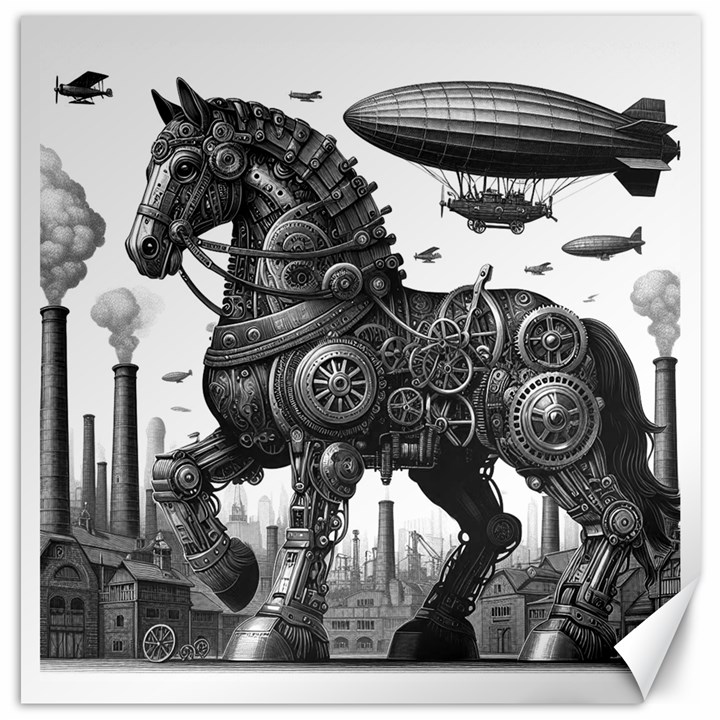 Steampunk Horse  Canvas 12  x 12 