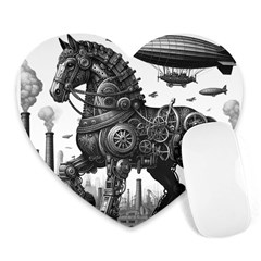 Steampunk Horse  Heart Mousepad by CKArtCreations