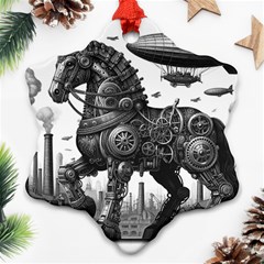 Steampunk Horse  Snowflake Ornament (two Sides)