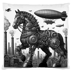 Steampunk Horse  Standard Premium Plush Fleece Cushion Case (one Side) by CKArtCreations