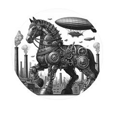 Steampunk Horse  Mini Round Pill Box (pack Of 3) by CKArtCreations