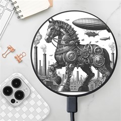 Steampunk Horse  Wireless Fast Charger(black) by CKArtCreations