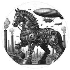 Steampunk Horse  Uv Print Acrylic Ornament Round by CKArtCreations