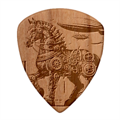 Steampunk Horse  Wood Guitar Pick (set Of 10) by CKArtCreations