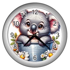 Koala Wall Clock (silver) by FirstNationsInstituteAustralia