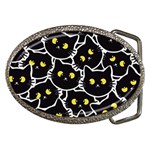 Cat Pattern Pet Drawing Eyes Belt Buckles Front