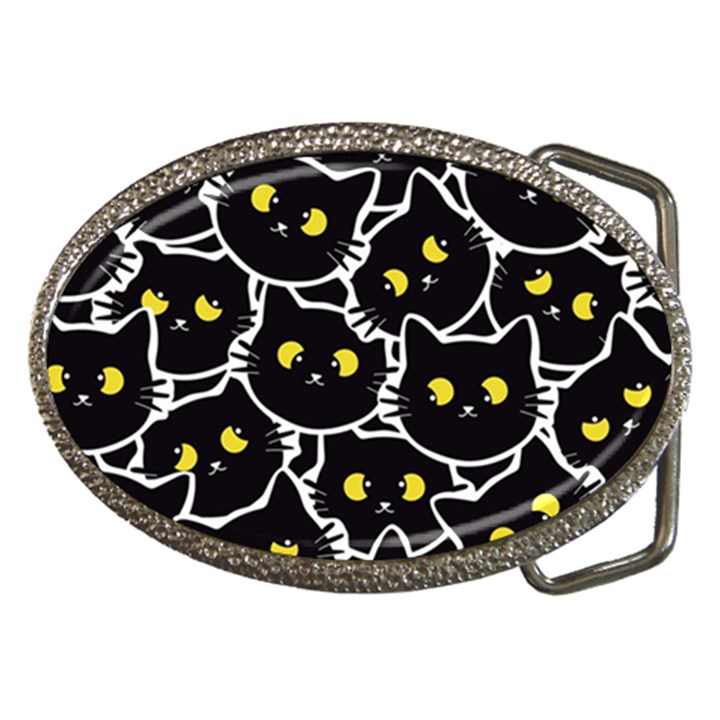 Cat Pattern Pet Drawing Eyes Belt Buckles