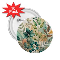 Flowers Spring 2 25  Buttons (10 Pack) 