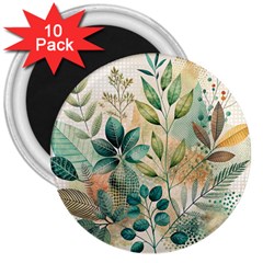 Flowers Spring 3  Magnets (10 Pack) 