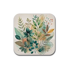 Flowers Spring Rubber Coaster (square)