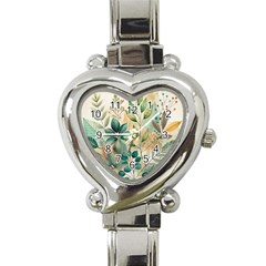 Flowers Spring Heart Italian Charm Watch