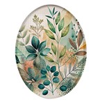 Flowers Spring Oval Glass Fridge Magnet (4 pack) Front