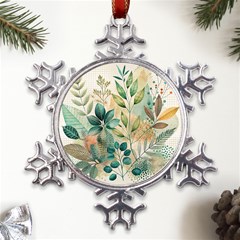 Flowers Spring Metal Large Snowflake Ornament