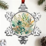 Flowers Spring Metal Small Snowflake Ornament Front