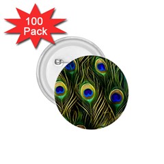 Peacock Pattern 1 75  Buttons (100 Pack) 