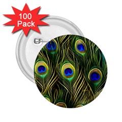 Peacock Pattern 2 25  Buttons (100 Pack) 