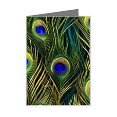 Peacock Pattern Mini Greeting Card